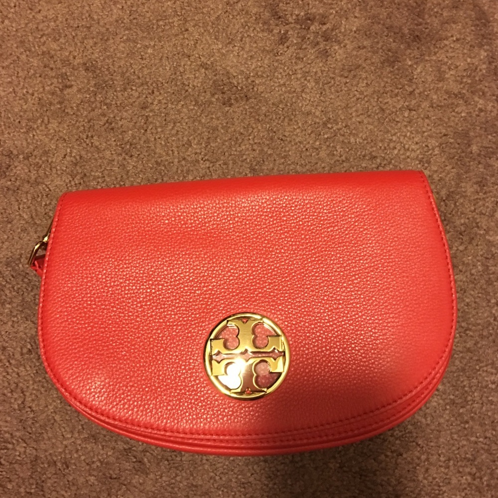Cherry red clutch